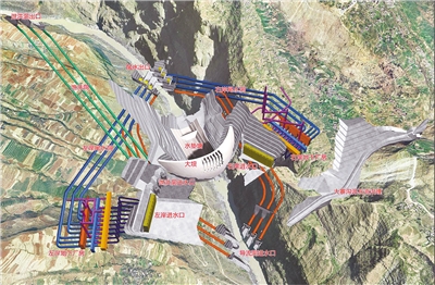 白鹤滩水电站布置图图片